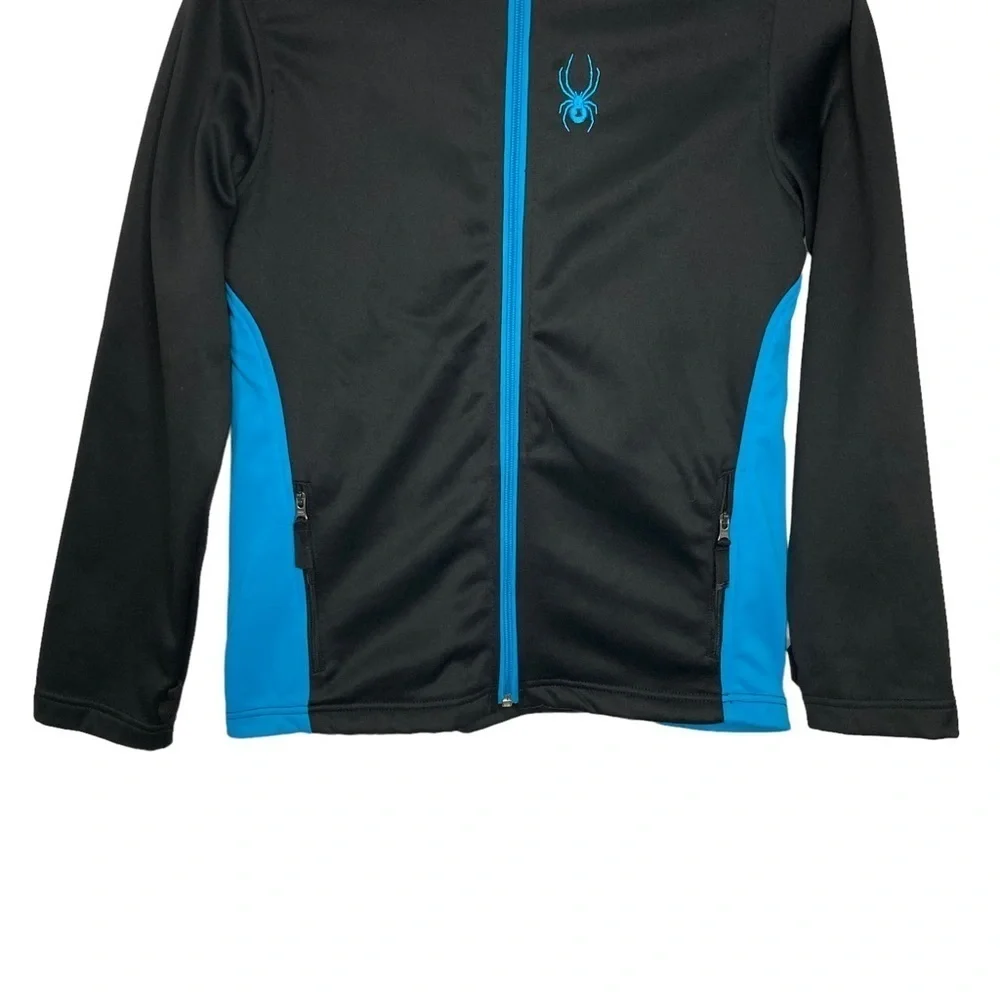 Spyder Black/Blue Full Zip Youth Jacket #235027